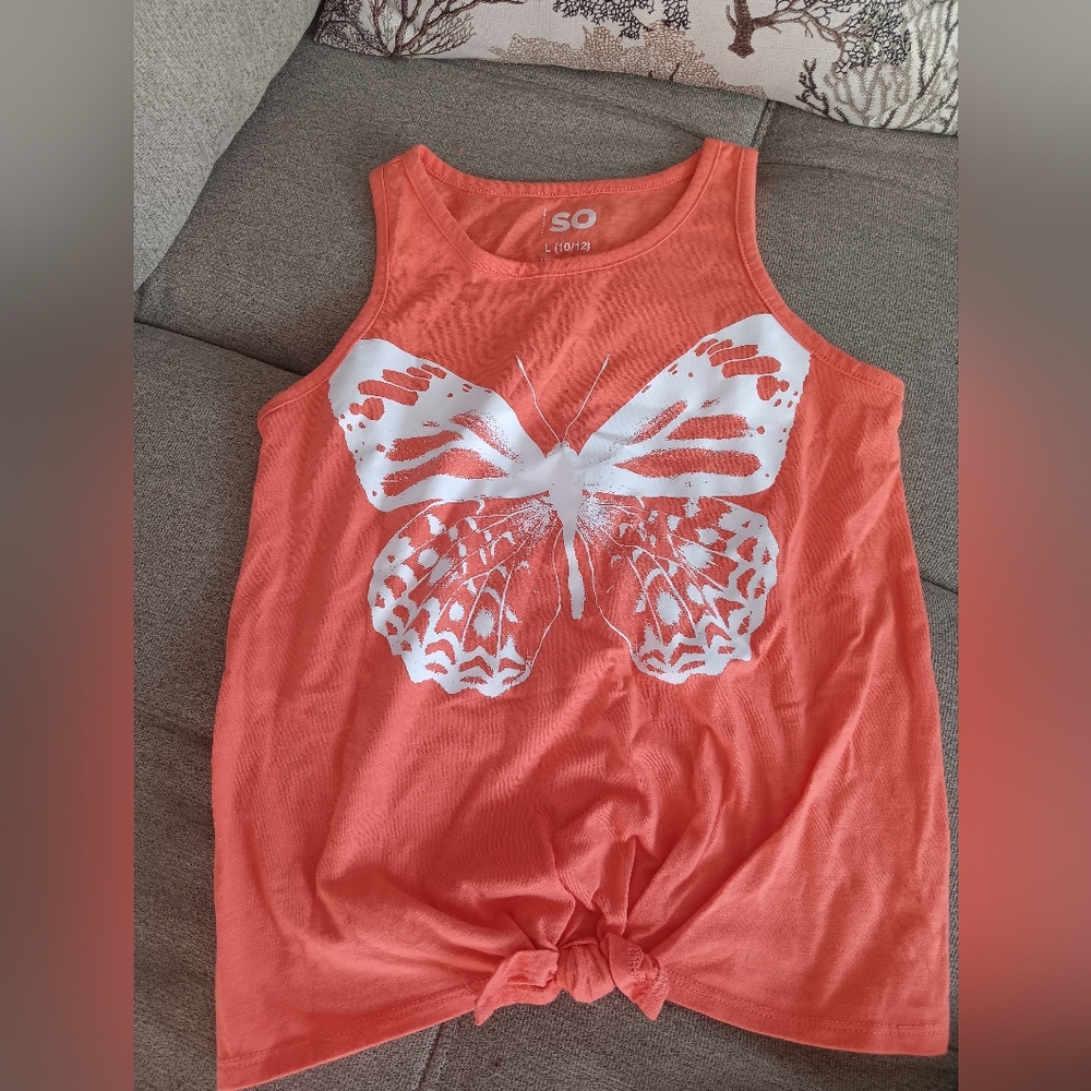 3 For $13💛Girls Sleeveless Butterfly Tank Top